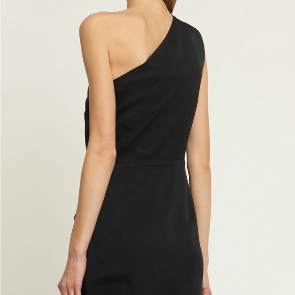 New Roland Mouret Asymmetric Stretch Silk Crepe Mini Dress One-Shoulder - Picture 4 of 15